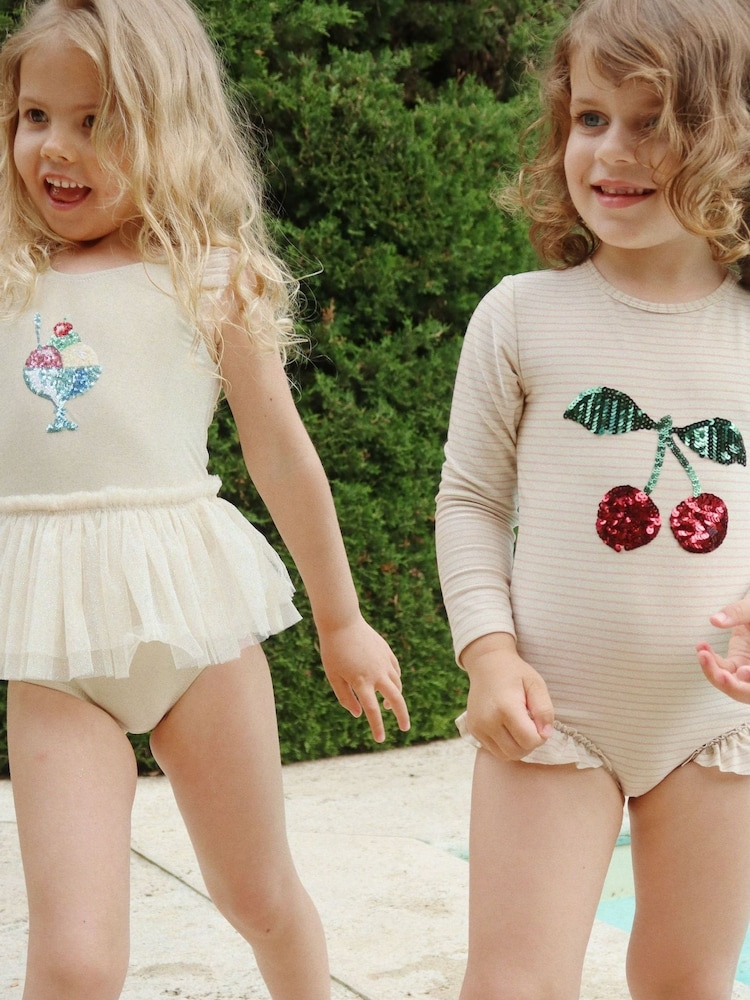 Konges Sløjd Cream Amandine Glitter Ice Cream Swimsuit - Image 2 of 11