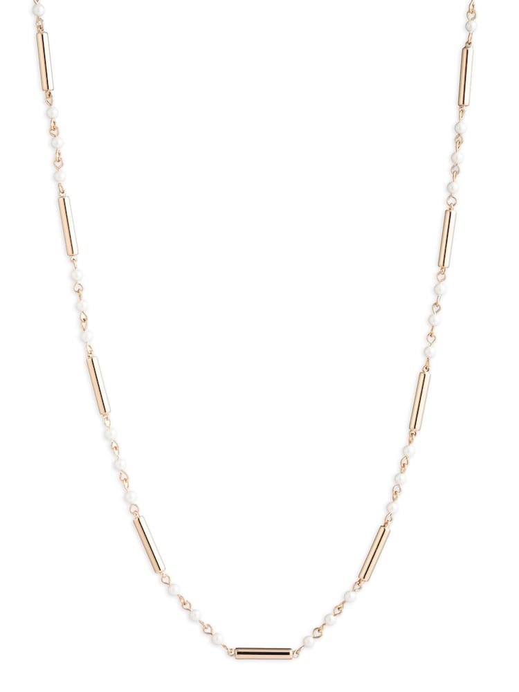 Lauren Ralph Lauren Gold Tone Pearl Linear Necklace - Image 1 of 1