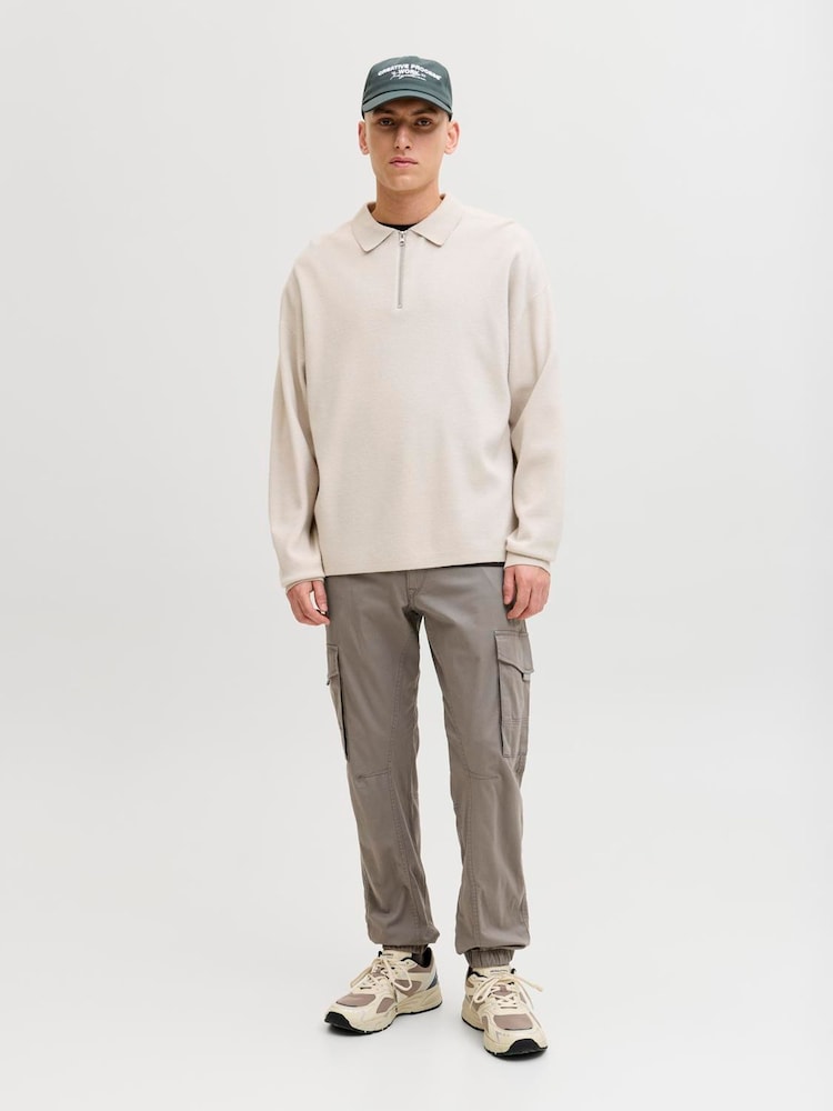 JACK & JONES Grey Cargo Trousers - Image 1 of 4 JACK & JONES Grey Cargo Trousers - Image 1 of 4
