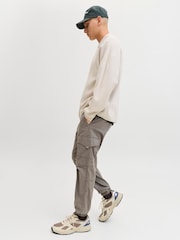 JACK & JONES Grey Cargo Trousers - Image 2 of 4