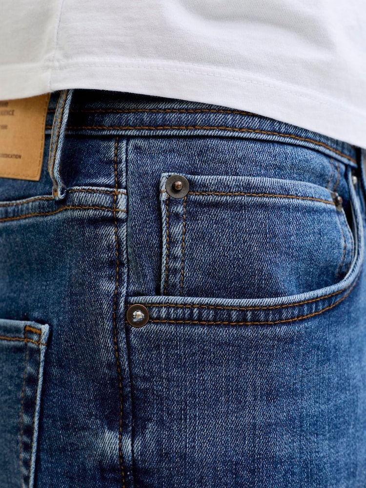 JACK & JONES Blue Tapered Fit Mike Jeans - Image 5 of 5