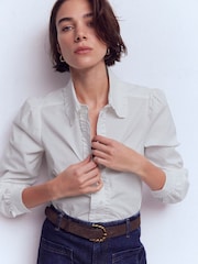 Boden White Cara Cotton Shirt - Image 2 of 5