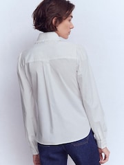 Boden White Cara Cotton Shirt - Image 3 of 5