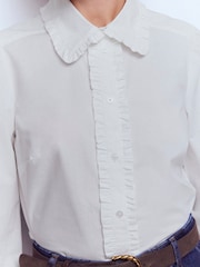 Boden White Cara Cotton Shirt - Image 4 of 5
