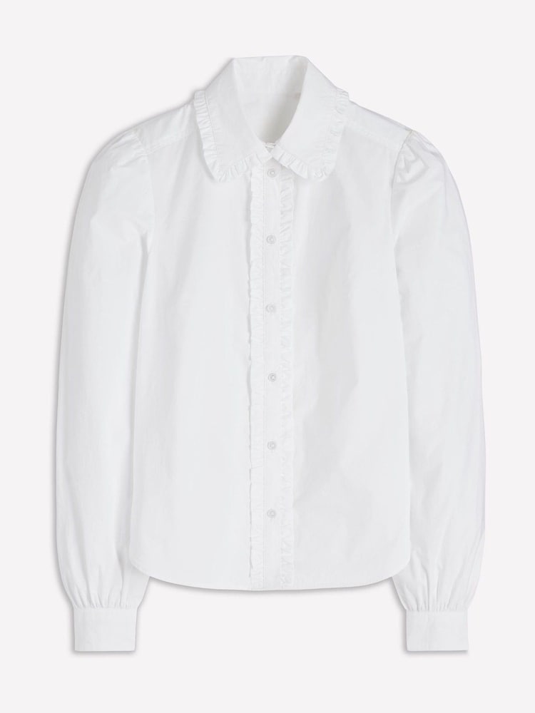 Boden White Cara Cotton Shirt - Image 5 of 5