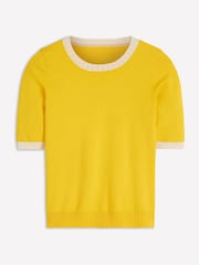 Boden Yellow Emilia Cotton Crew T-Shirt - Image 5 of 6