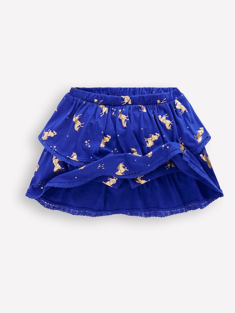 Boden Blue Ruffle Jersey Skort - Image 2 of 3