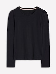 Boden Black Cotton Crew Long Sleeve Top - Image 5 of 5