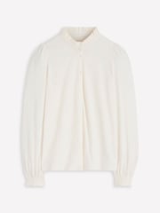 Boden Cream Effie Smocked Detail Shirt - Image 5 of 5