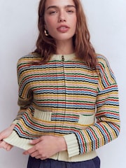 Boden Cream Maya Zip-up Jacket - Image 2 of 8