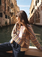 Boden Cream Maya Zip-up Jacket - Image 6 of 8