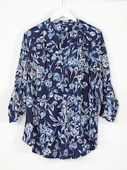 Roman Blue Curve Puff Print Stretch Shirt - Image 1 of 1