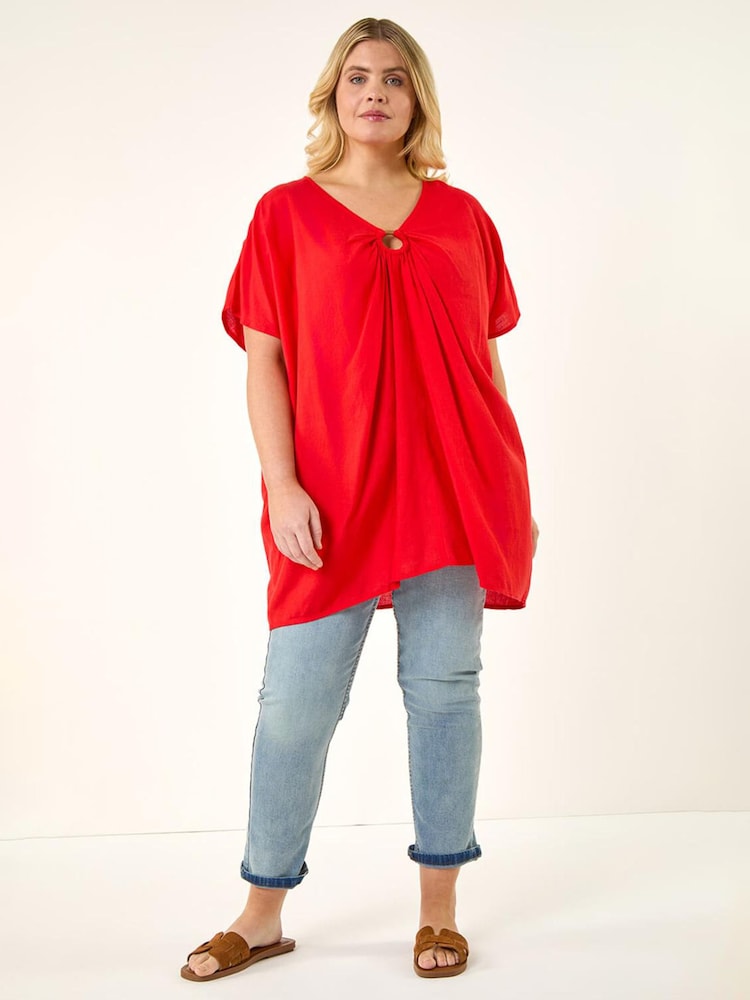 Roman Curve Ring Front Oversized Top - Image 2 of 5