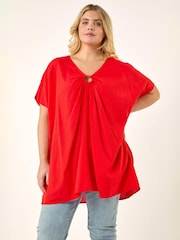 Roman Curve Ring Front Oversized Top - Image 4 of 5