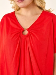 Roman Curve Ring Front Oversized Top - Image 5 of 5