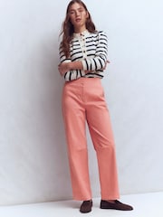 Boden Pink Straight Taper Trousers - Image 1 of 5
