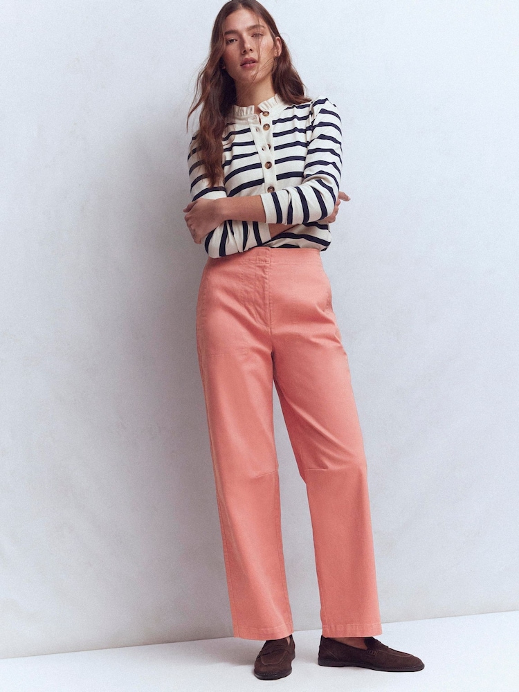 Boden Pink Straight Taper Trousers - Image 1 of 5