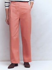 Boden Pink Straight Taper Trousers - Image 4 of 5