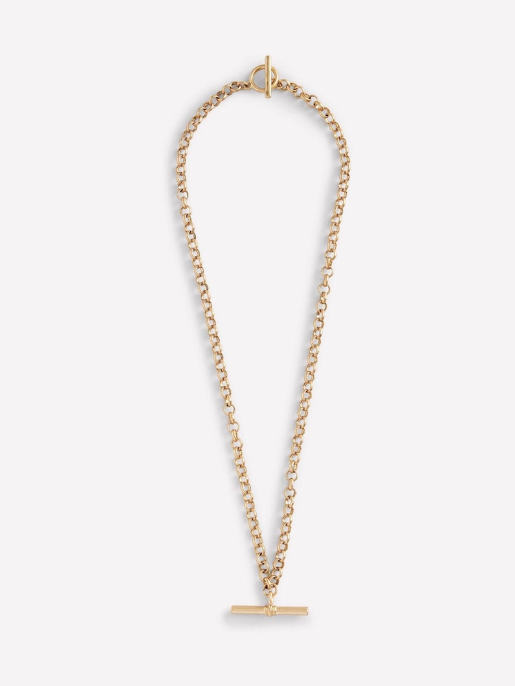 Boden Gold Tone T-Bar Chain Necklace - Image 1 of 3