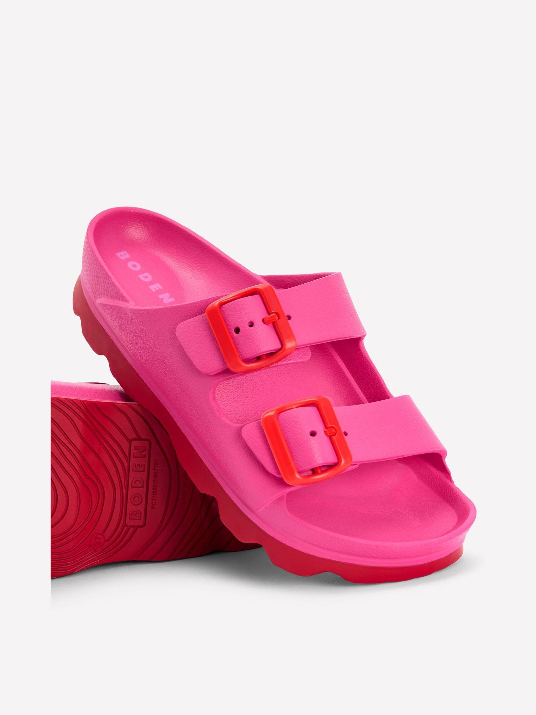 Buy Boden Pink Lyla Double Buckle Sliders from Next USA