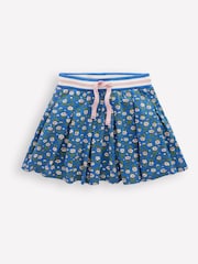 Boden Blue Pleated Jersey Skort - Image 1 of 4
