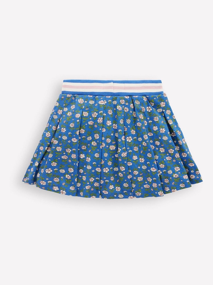 Boden Blue Pleated Jersey Skort - Image 2 of 4
