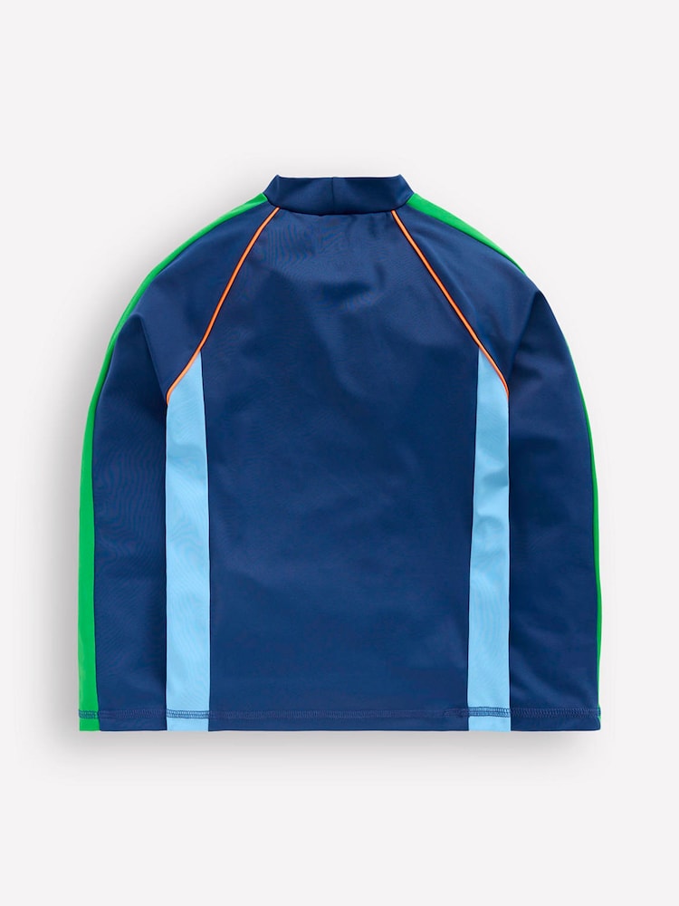 Boden Green Sun Safe Col Block Rash Vest - Image 2 of 3