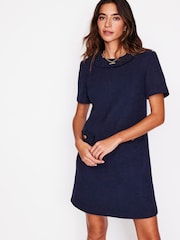 Boden Blue Evita Cotton Shift Dress - Image 1 of 5
