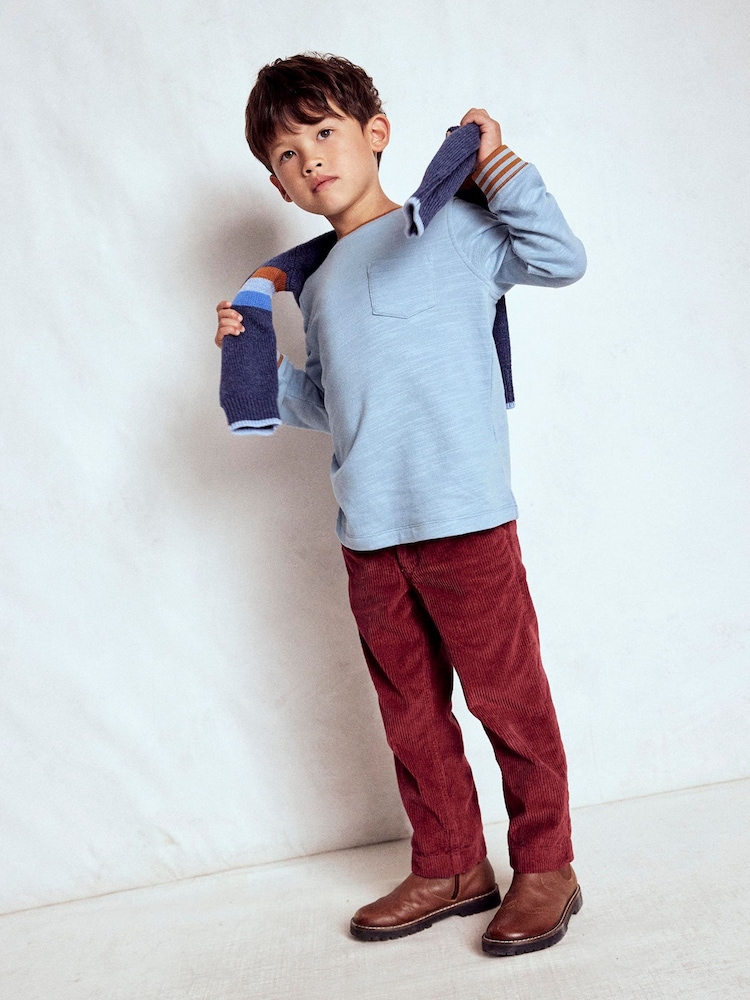 Boden Blue Cosy Mid-weight T-Shirt - Image 2 of 6 Boden Blue Cosy Mid-weight T-Shirt - Image 2 of 6