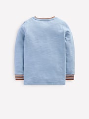 Boden Blue Cosy Mid-weight T-Shirt - Image 5 of 6