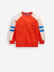 Boden Red Colourblock Sleeve Sweatshirt - Image 5 of 7