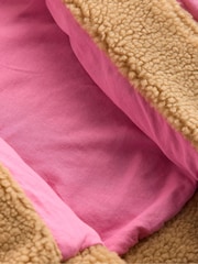 Boden Cream Relaxed Borg Zip-through - Image 5 of 6