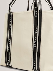 Ted Baker Natural Laurine Canvas Webbing Detail Large Shopper - Image 3 of 5