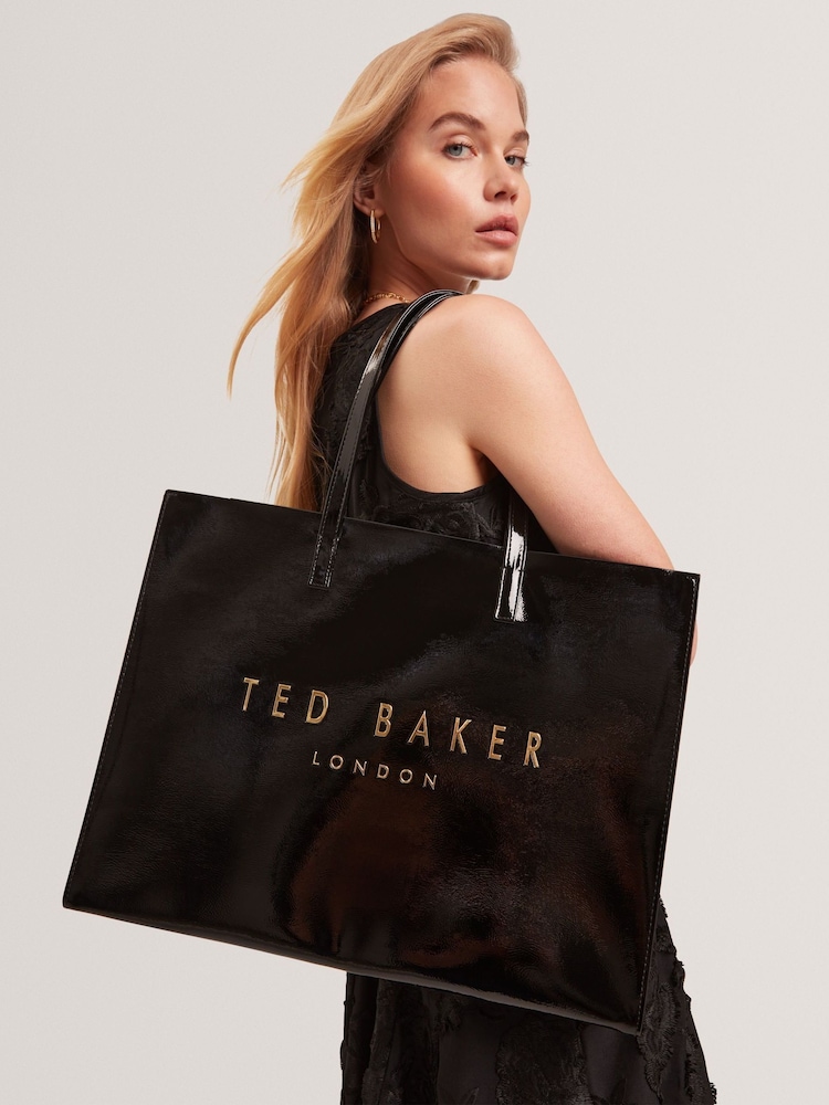Ted Baker Black Crikon Crinkle Extra Large Icon Bag - Image 1 of 1