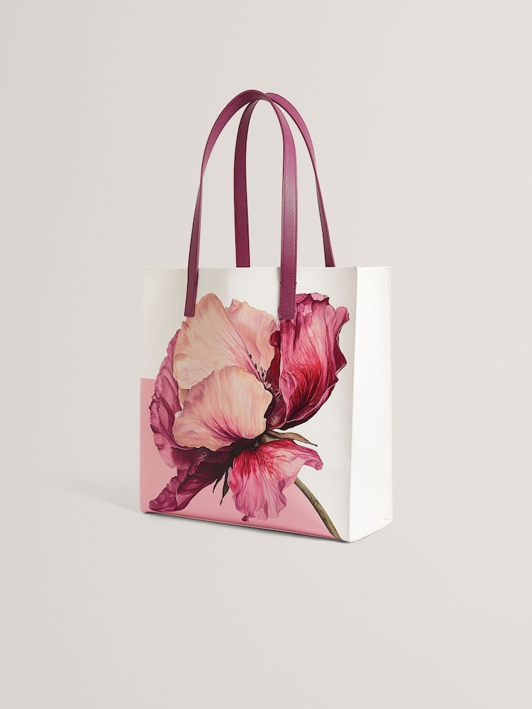 Ted Baker Cream Shilva Printed Flower Medium Icon Bag - Image 2 of 4 Ted Baker Cream Shilva Printed Flower Medium Icon Bag - Image 2 of 4