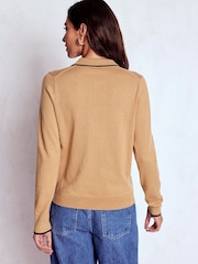 Boden Brown Liz Henley Jumper - Image 2 of 6
