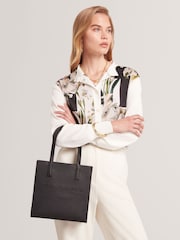 Ted Baker Black SEACON Crosshatch Small Icon Bag - Image 5 of 5