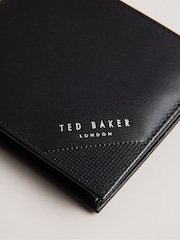 Ted Baker Black Prugs Embossed Corner Leather Bifold Coin Wallet - Image 2 of 4
