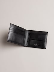 Ted Baker Black Prugs Embossed Corner Leather Bifold Coin Wallet - Image 3 of 4