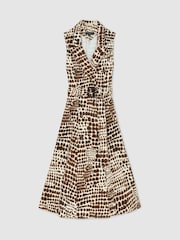 Atelier Cotton Animal-Print Tailored Dress - Image 2 of 8