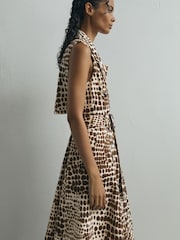 Atelier Cotton Animal-Print Tailored Dress - Image 3 of 8