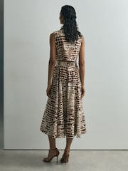 Atelier Cotton Animal-Print Tailored Dress - Image 6 of 8
