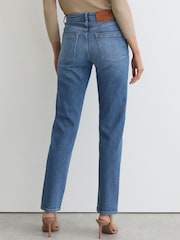 Reiss Mid Blue Aubrey Slim Straight-Leg Jeans - Image 7 of 9
