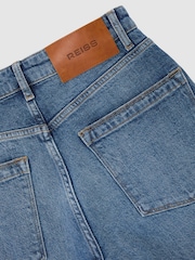 Reiss Mid Blue Aubrey Slim Straight-Leg Jeans - Image 9 of 9