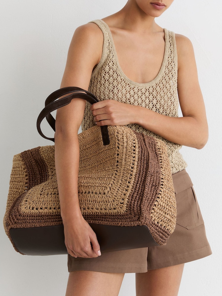 Reiss Natural Rosie Bag - Image 1 of 7 Reiss Natural Rosie Bag - Image 1 of 7