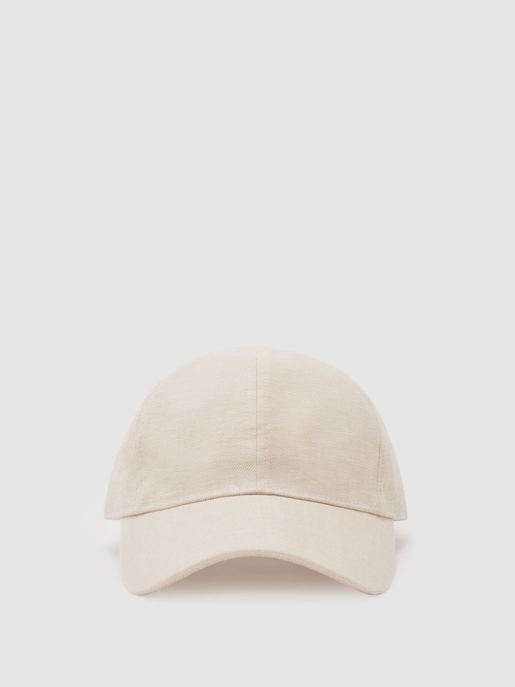 石灰色 - Reiss Lucas Linen Baseball Cap - 圖片 2/6