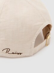 石灰色 - Reiss Lucas Linen Baseball Cap - 圖片 6/6