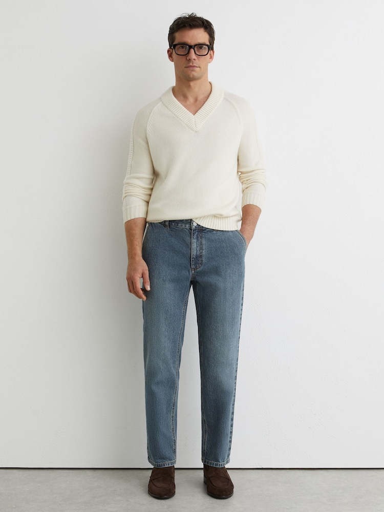 Reiss Vintage Blue Wash Manhattan Straight-Leg Jeans - Image 1 of 8