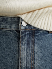 Reiss Vintage Blue Wash Manhattan Straight-Leg Jeans - Image 4 of 8