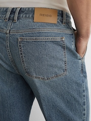 Reiss Vintage Blue Wash Manhattan Straight-Leg Jeans - Image 6 of 8